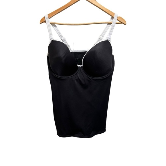 Freya Back To Black Tankini Top Underwired Padded Bikini - Black Size 34I - Picture 3 of 9